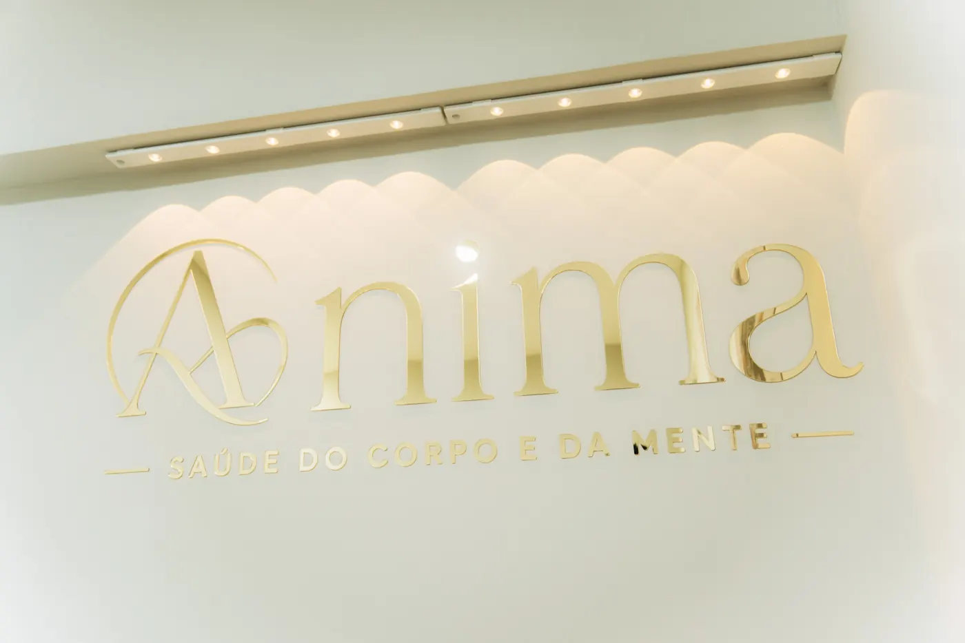 Letreiro Anima, saúde do corpo e da mente